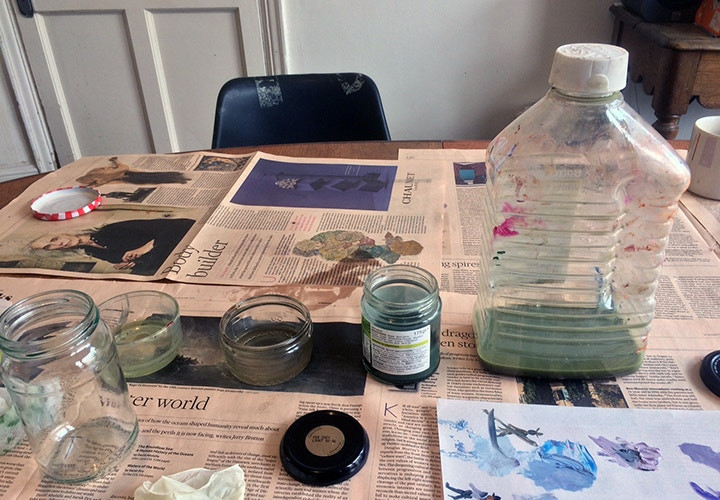 How to recycle oil and white spirit medium for oil painting ArtLine