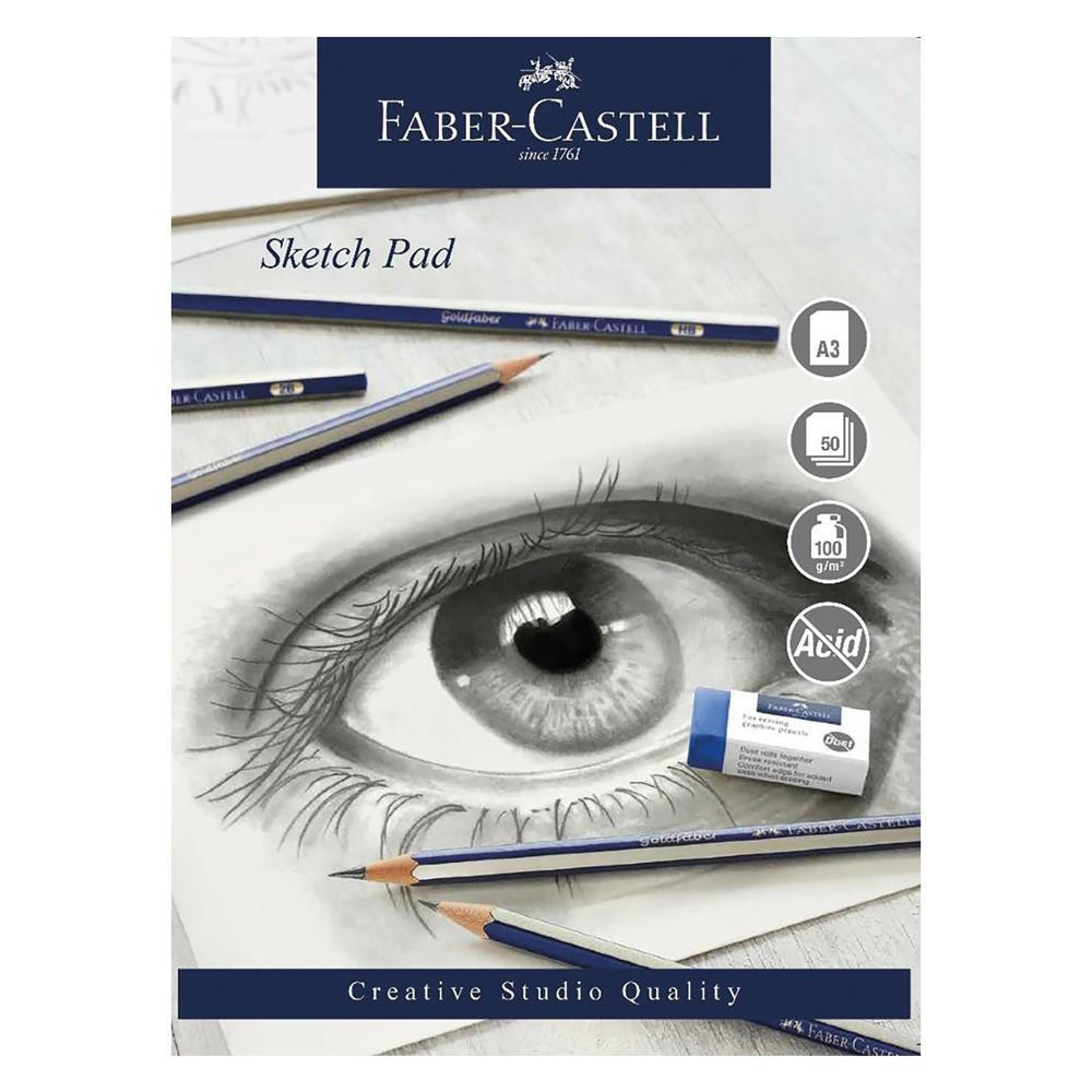 Artiste A3 Sketch Pad – 100gsm Acid-Free Paper, 50 Sheets, For Drawing, Painting, Markers & Mixed Media