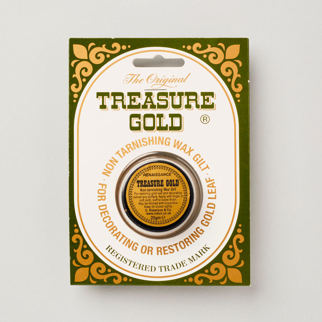 C Roberson Treasure Gold Wax 25g Renaissance Gold | Cass Art