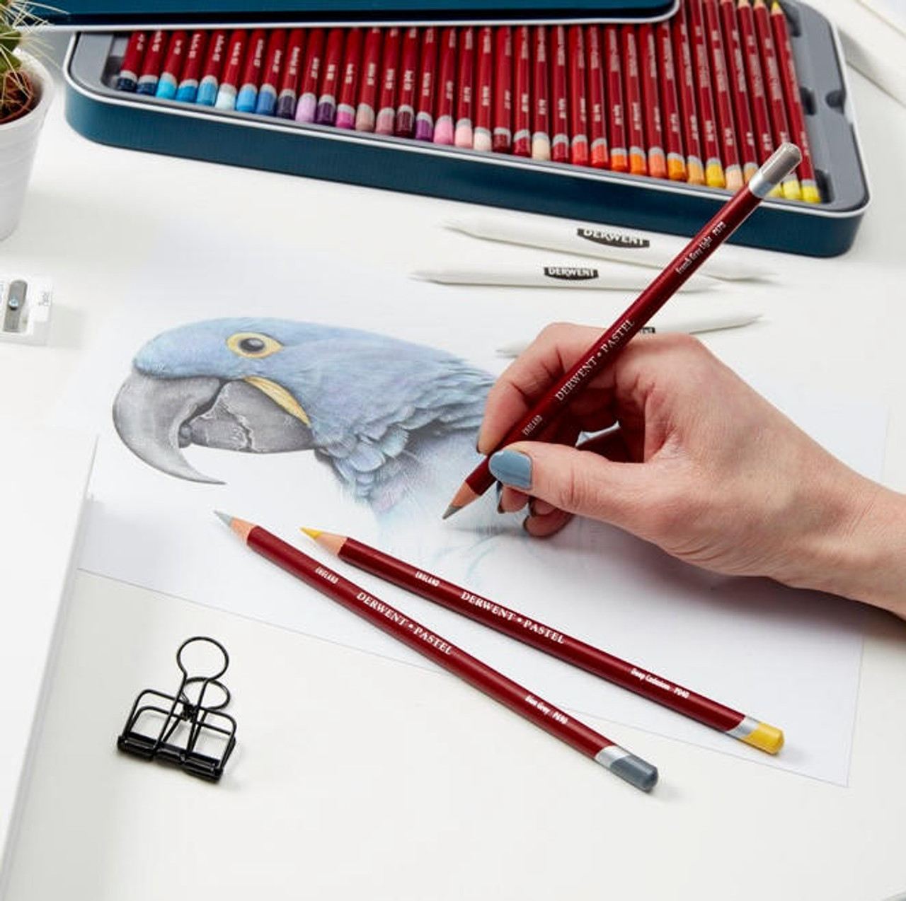DERWENT Pastel Pencils 36色缶入り Derwent Pastel Pencils - Set of 36 – ARTdiscount