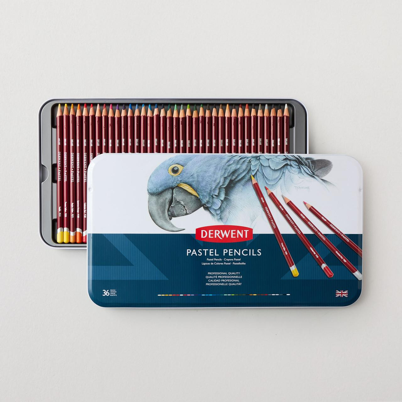 Derwent Pastel Pencil Tin Set of 36 | Cass Art