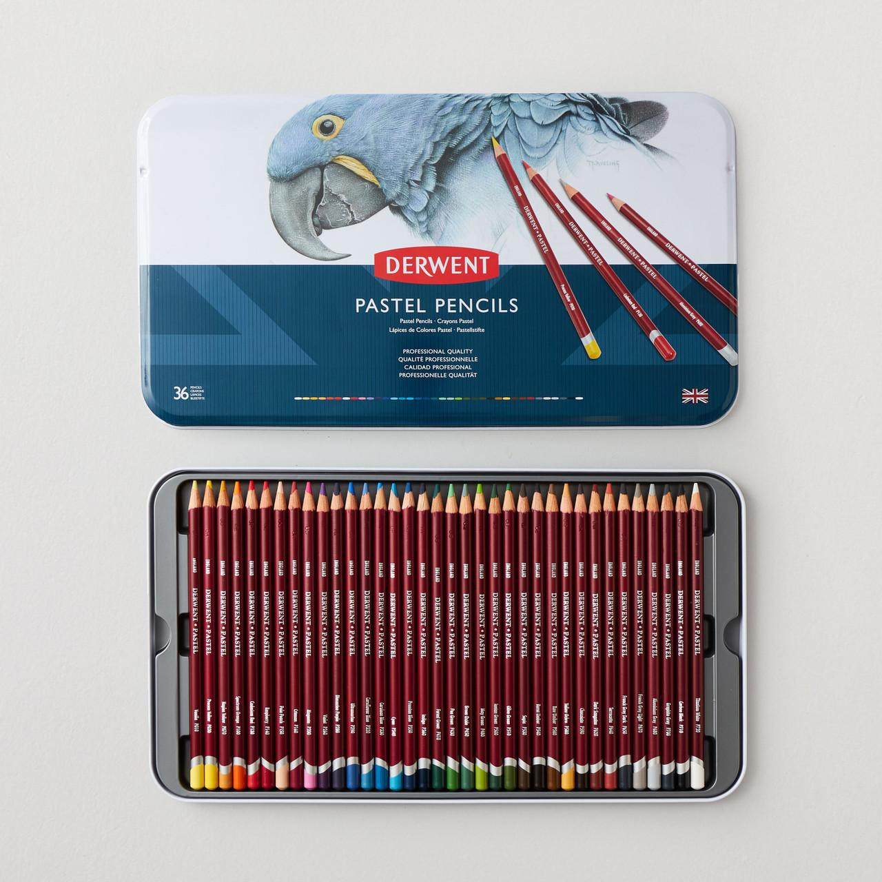 Derwent Pastel Pencil Tin Set of 36 | Cass Art