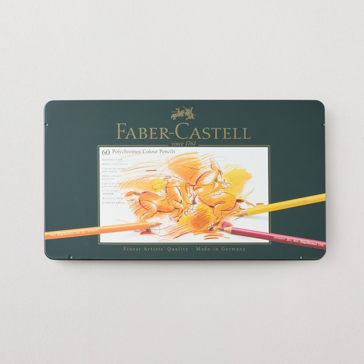Faber-Castell Polychromos Artist Assorted Tin Set of 60 | Cass Art