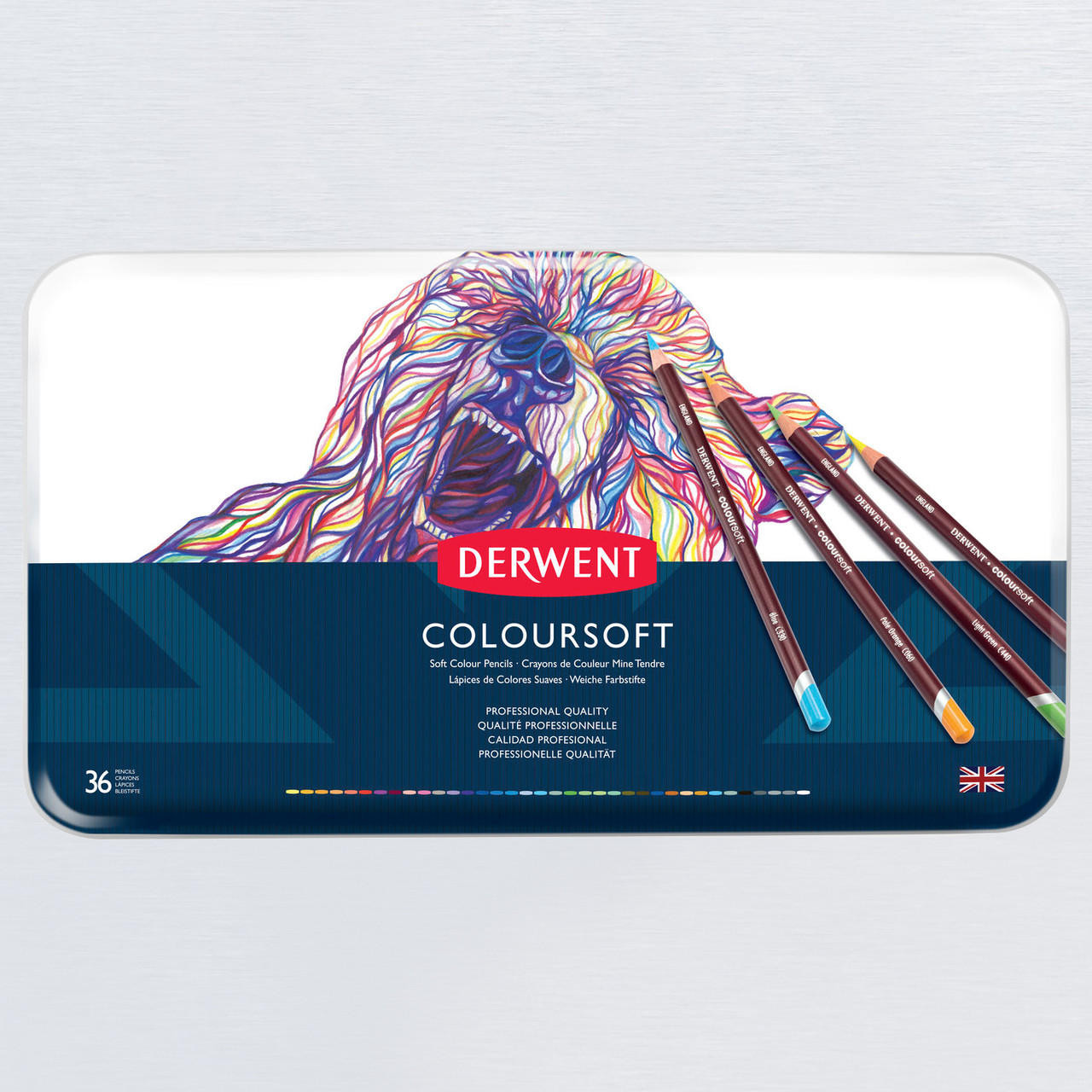 Derwent Coloursoft Tin Set of 36 | Cass Art