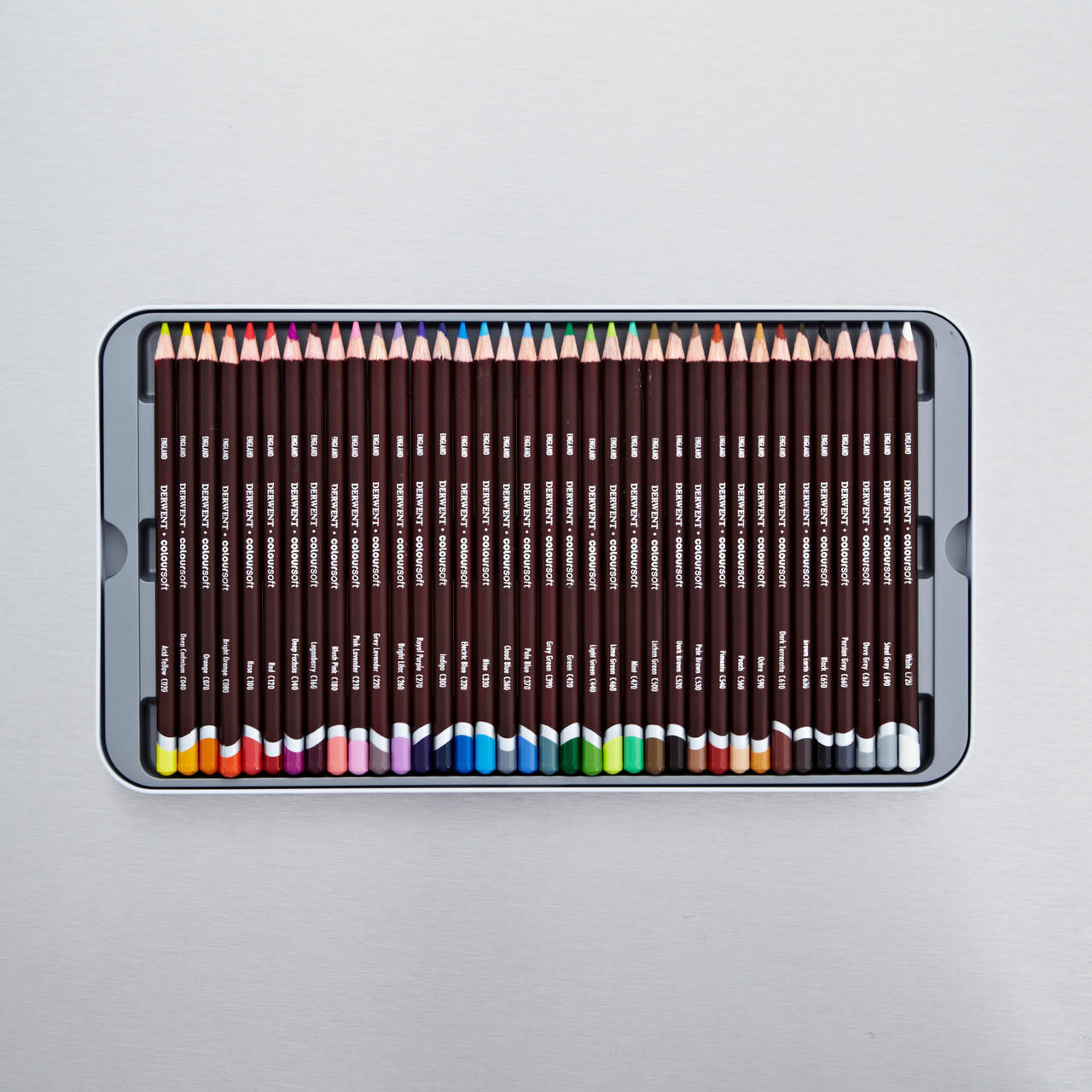 Derwent Coloursoft Tin Set of 36 | Cass Art