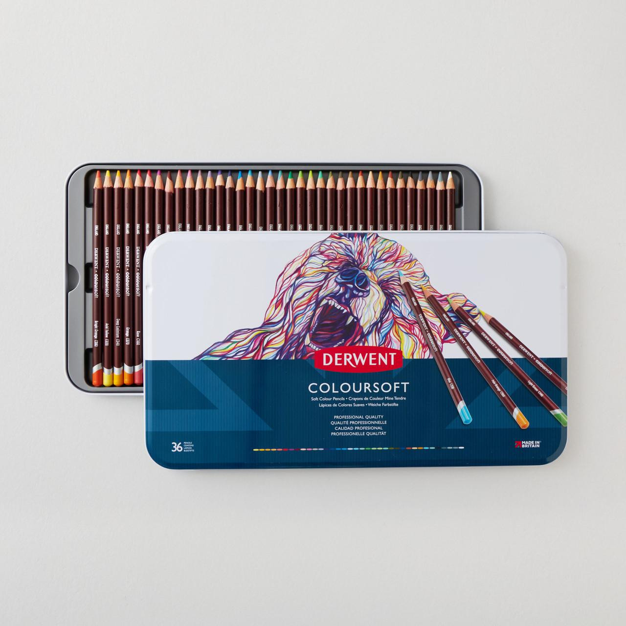 Derwent Coloursoft Tin Set of 36 | Cass Art