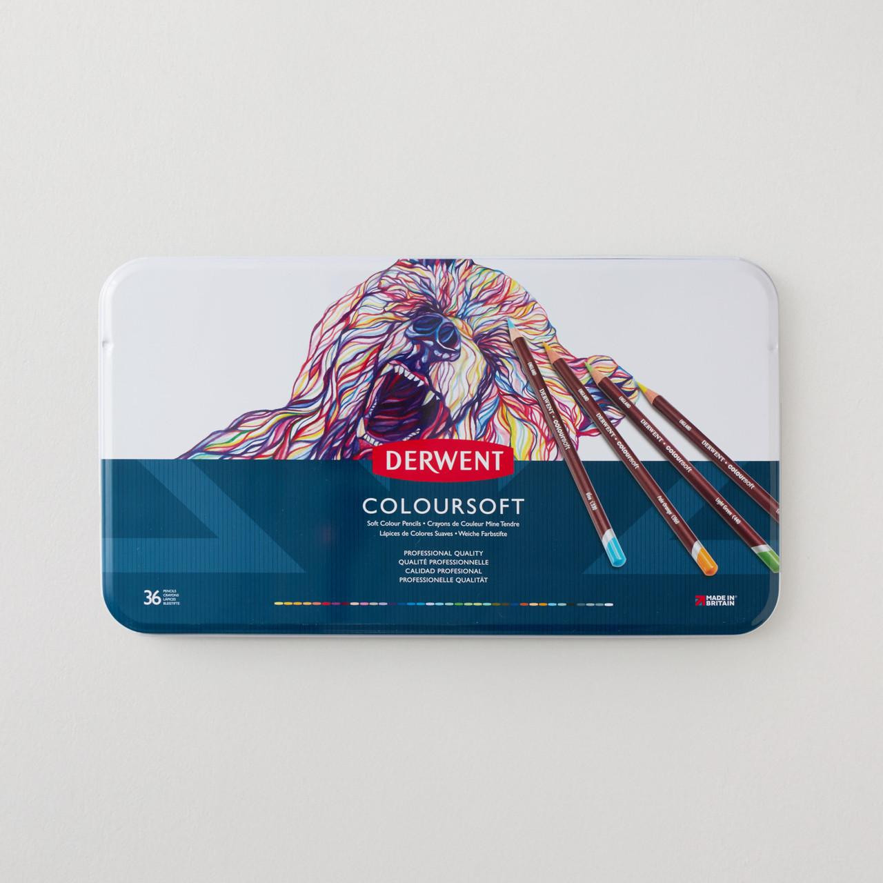 Derwent Coloursoft Tin Set of 36 | Cass Art