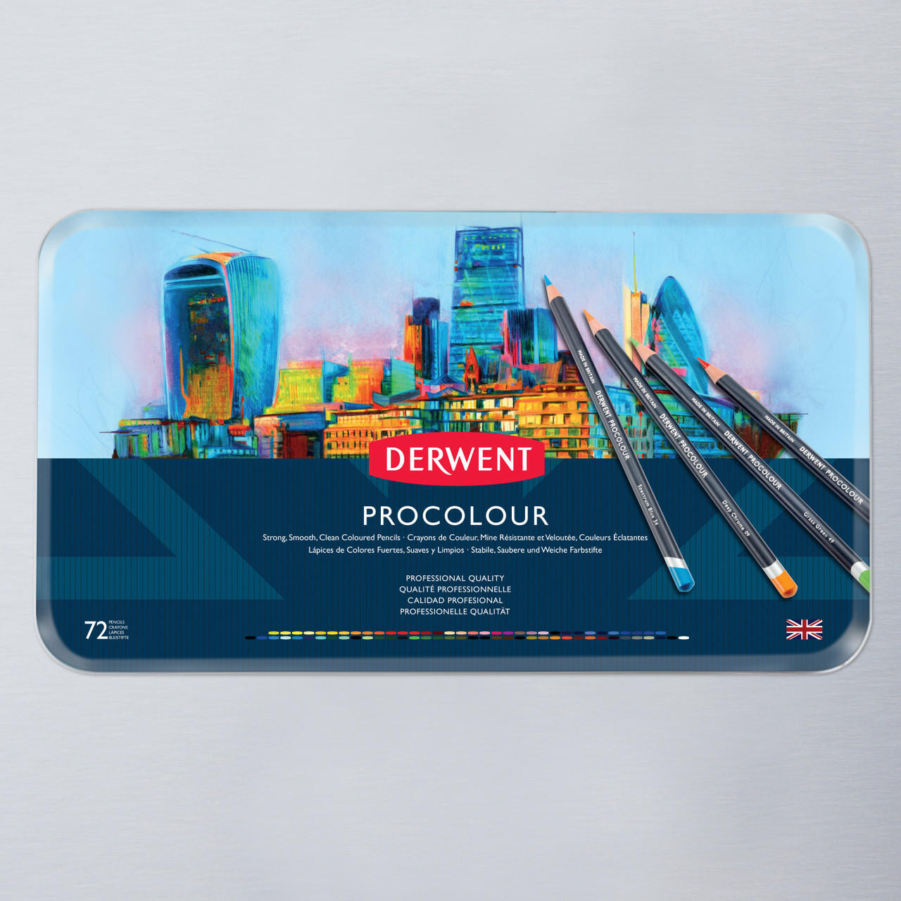 Derwent Procolour Tin Assorted Colours Set of 72 | Cass Art