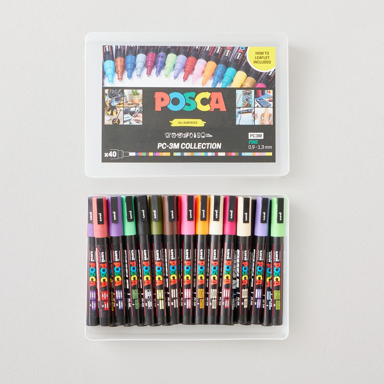 Posca Paint Marker PC-3M Collection Set of 40 Cass Art