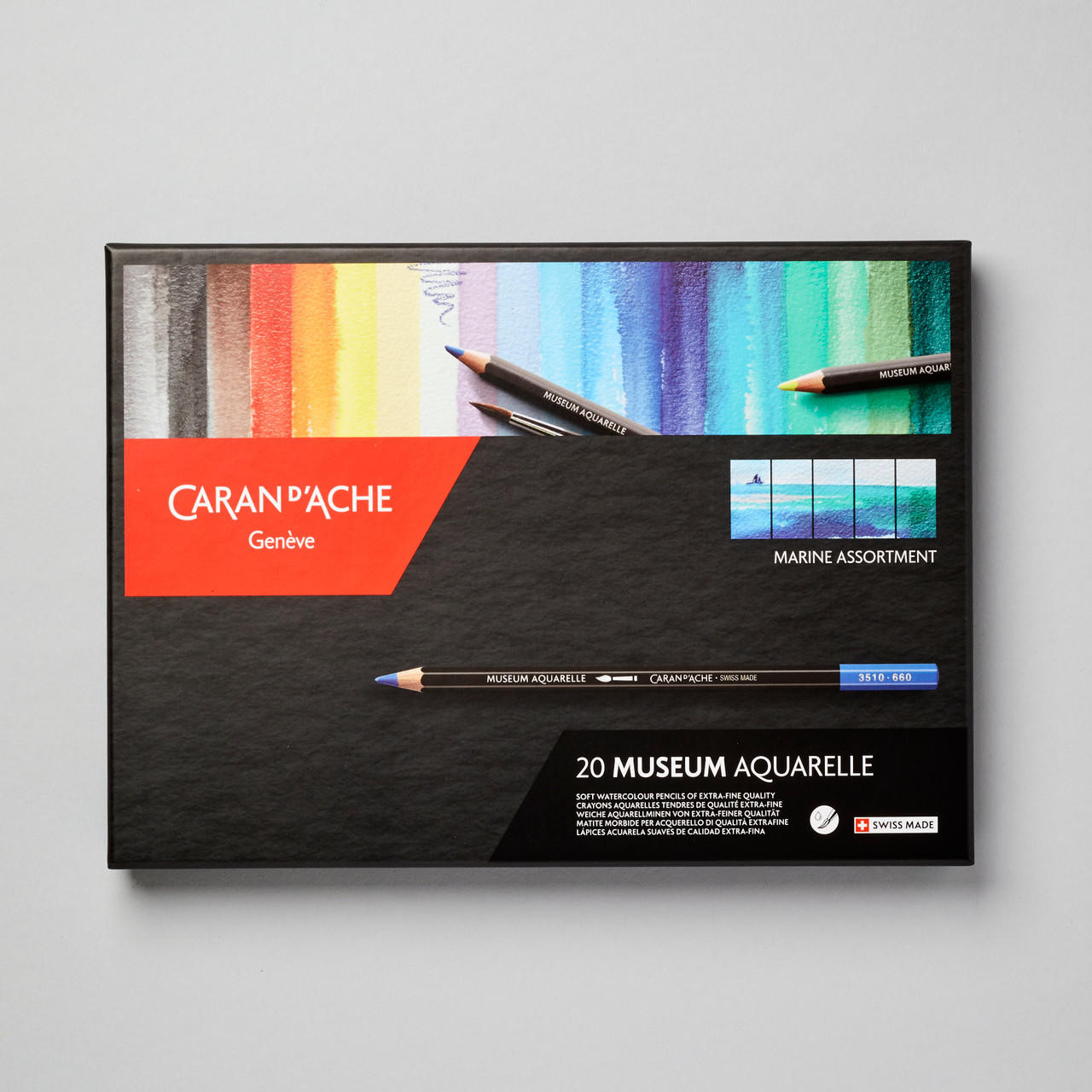 Caran D'ache Museum Aquarelle Watersoluble Colour Pencils Marine