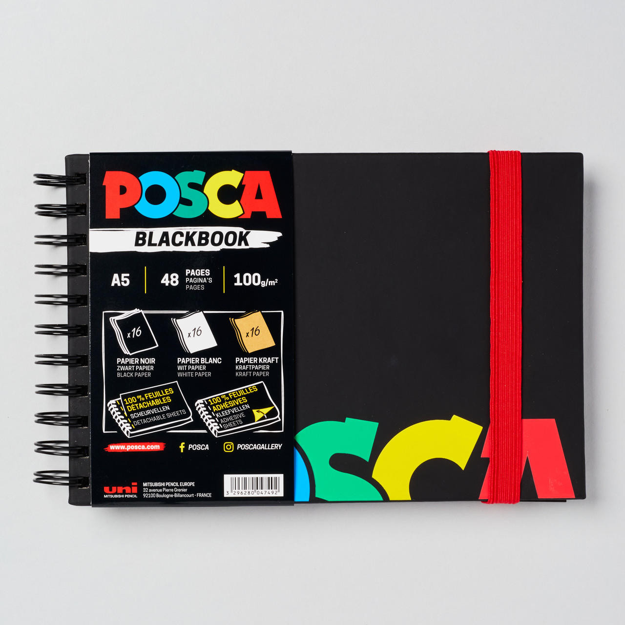 Posca Black Notebook 100gsm 48 Pages A5