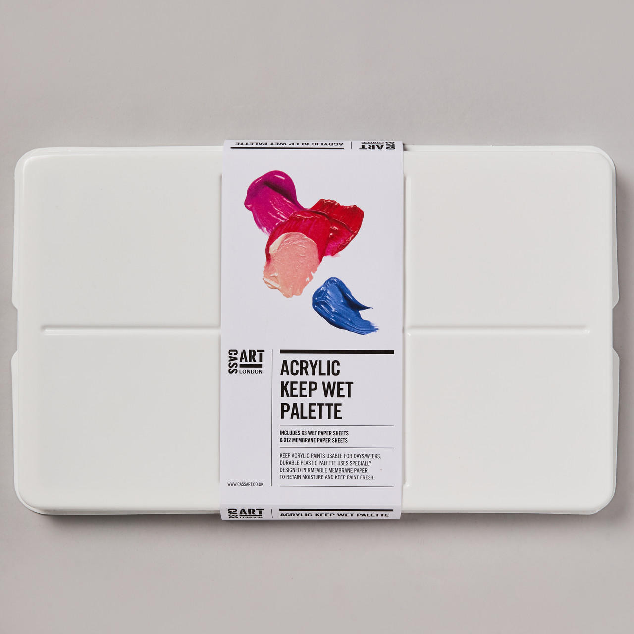Acrylic Paints Stay Wet Palette With Lid & Membrane Sheets