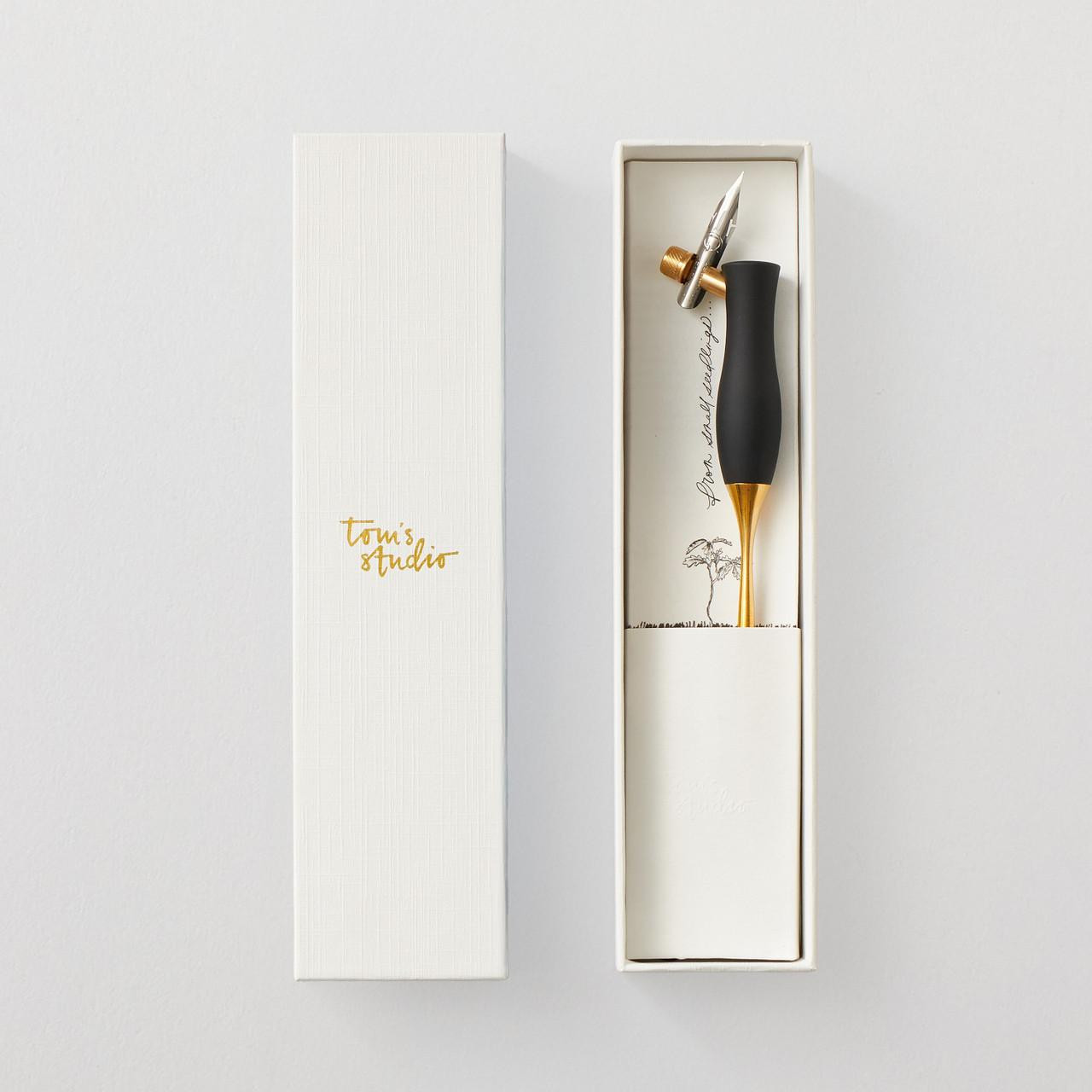 Tom's Studio Bloom Calligraphy Pen Oblique Black | Cass Art