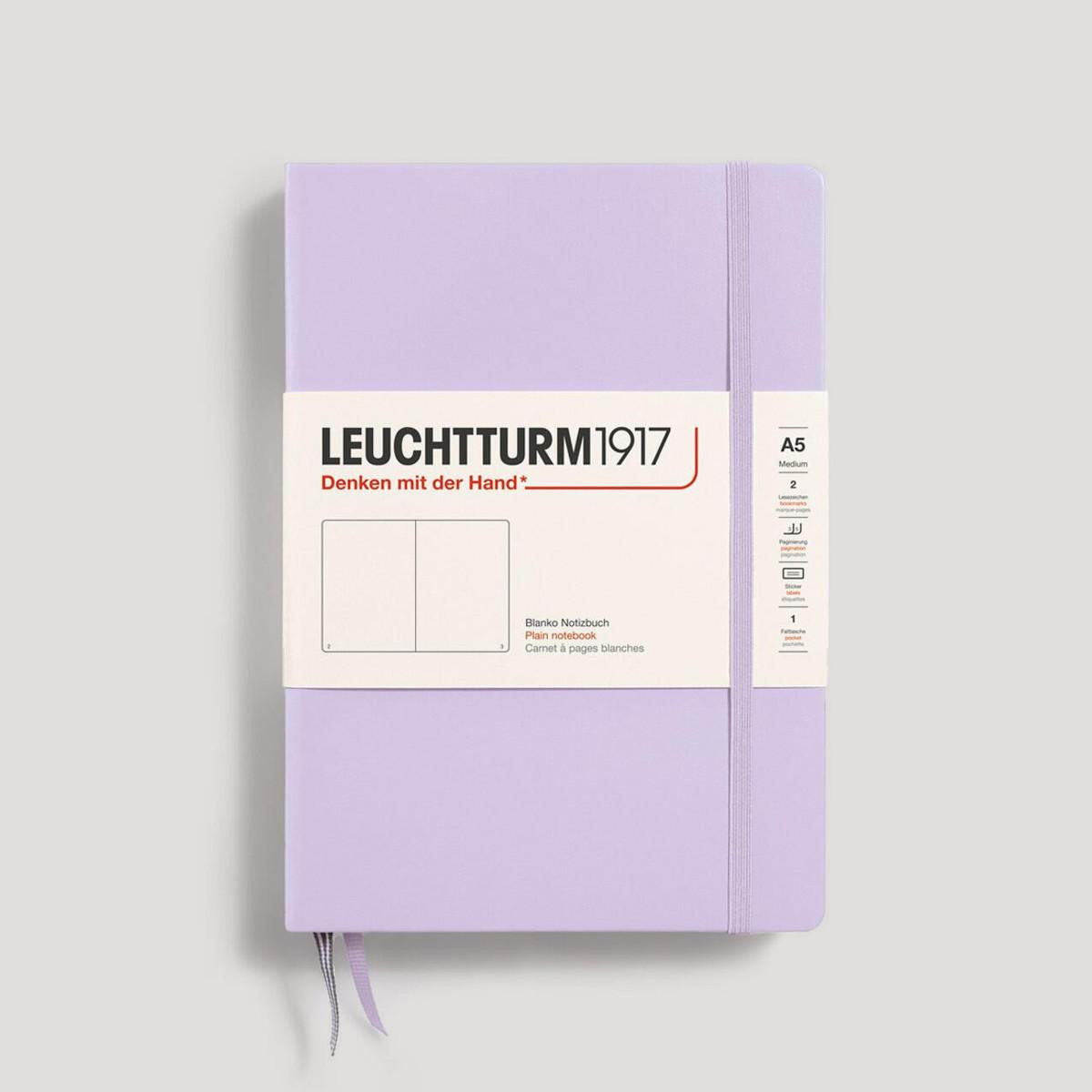 Leuchtturm1917 Notebook Plain 150gsm 112 Pages A5 Lilac | Cass Art