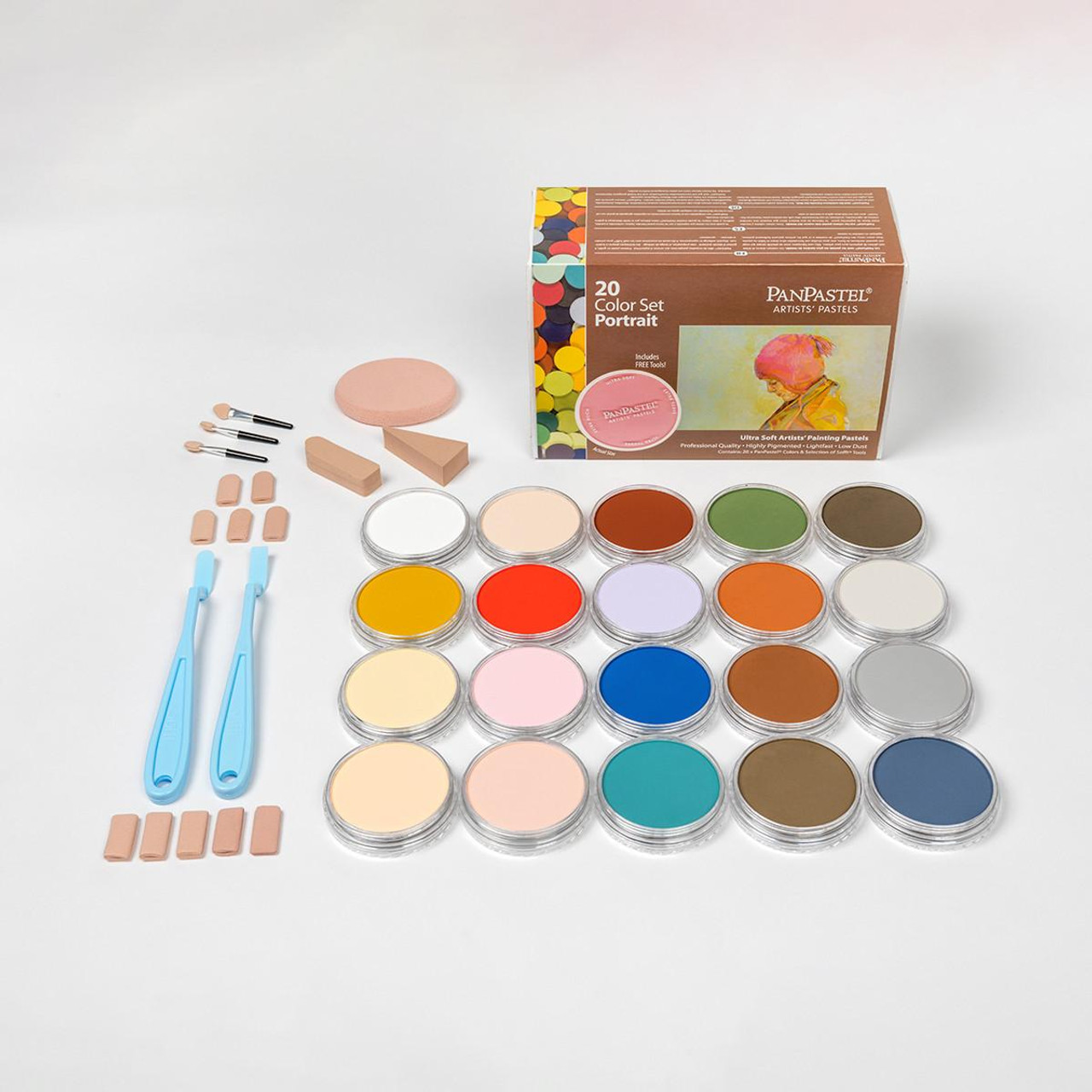 PanPastel パステル 20個セット PRO - gama portretowa, zestaw pasteli PanPastel, 20 kol