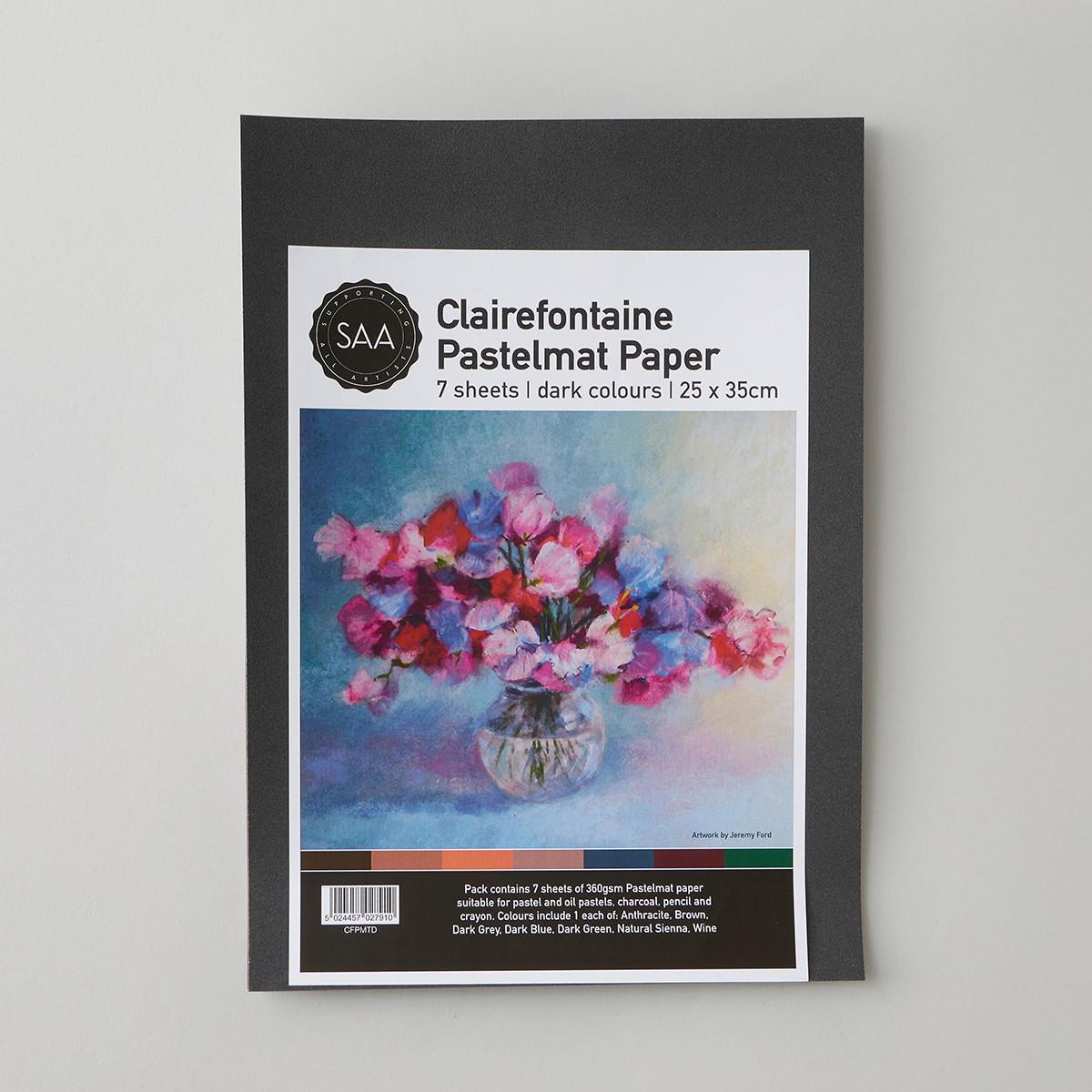 Clairefontaine Pastelmat Trial Pack of 7 Paper Sheets 360gsm 25 x