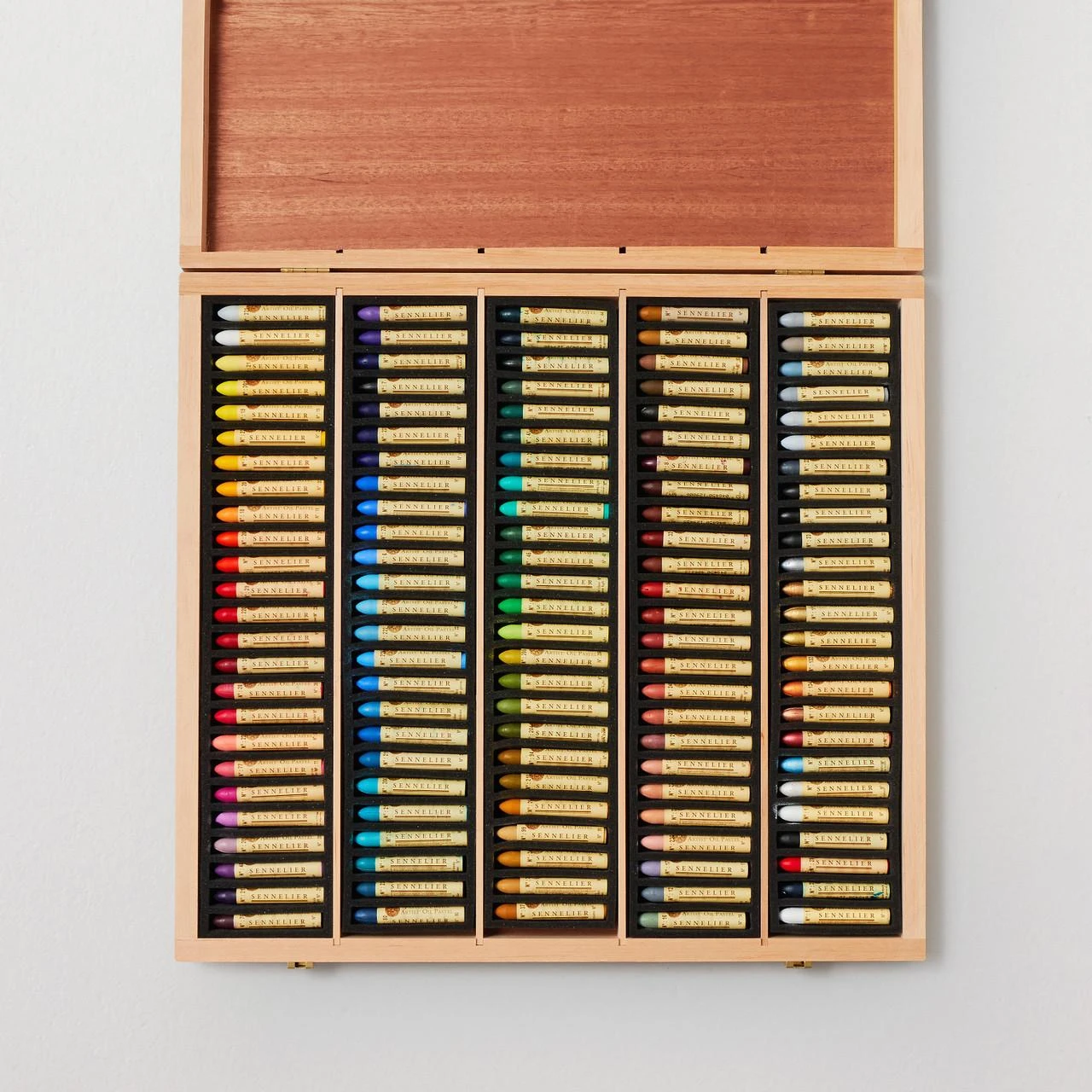 Sennelier Artists' Classic Oil Pastel Wooden Box Set of 120 with 5 Bonus Colours