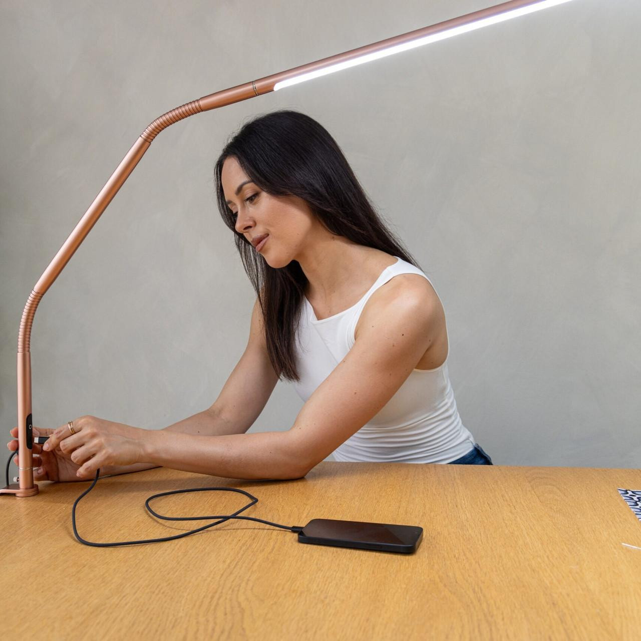 Daylight Slimline Table Lamp Rose Gold Cass Art