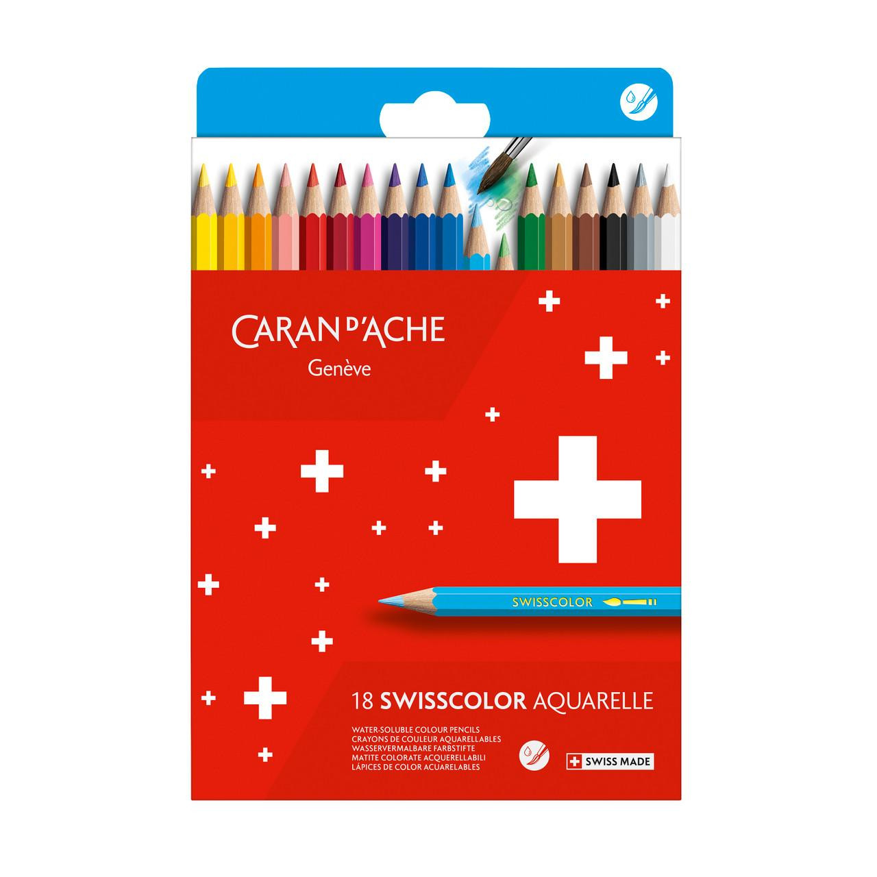 Caran D'ache Swisscolor Aquarelle Water-Soluble Coloured Pencils