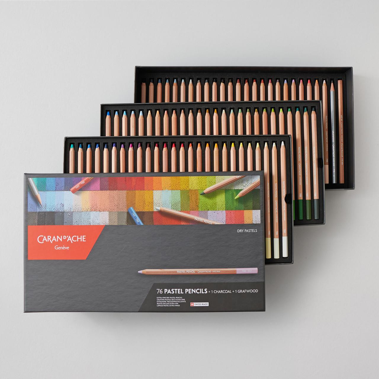 Caran D'ache Pastel Pencils Assorted Colours Set of 76 | Cass Art