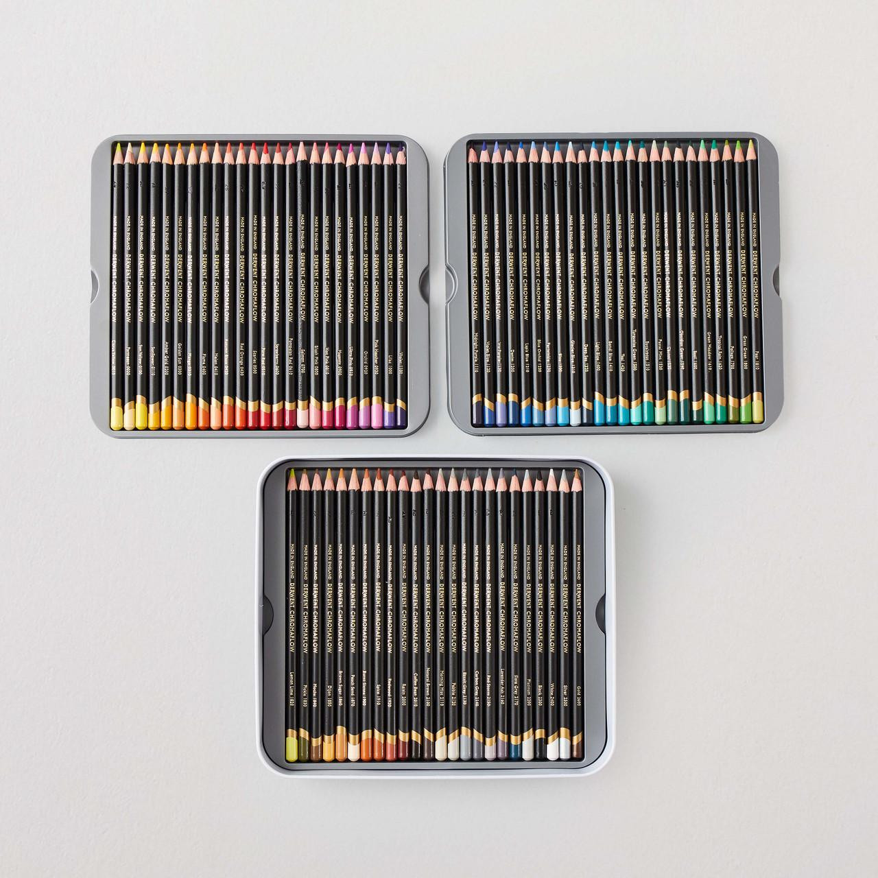 Derwent Chromaflow Tin Assorted Colours Set of 72 | Cass Art