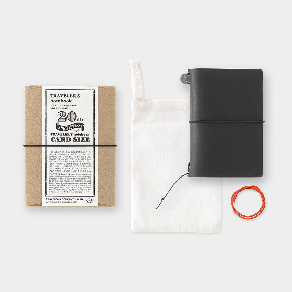 Traveler's Notebook Card Size 20th Anniversary Set Black | Cass Art