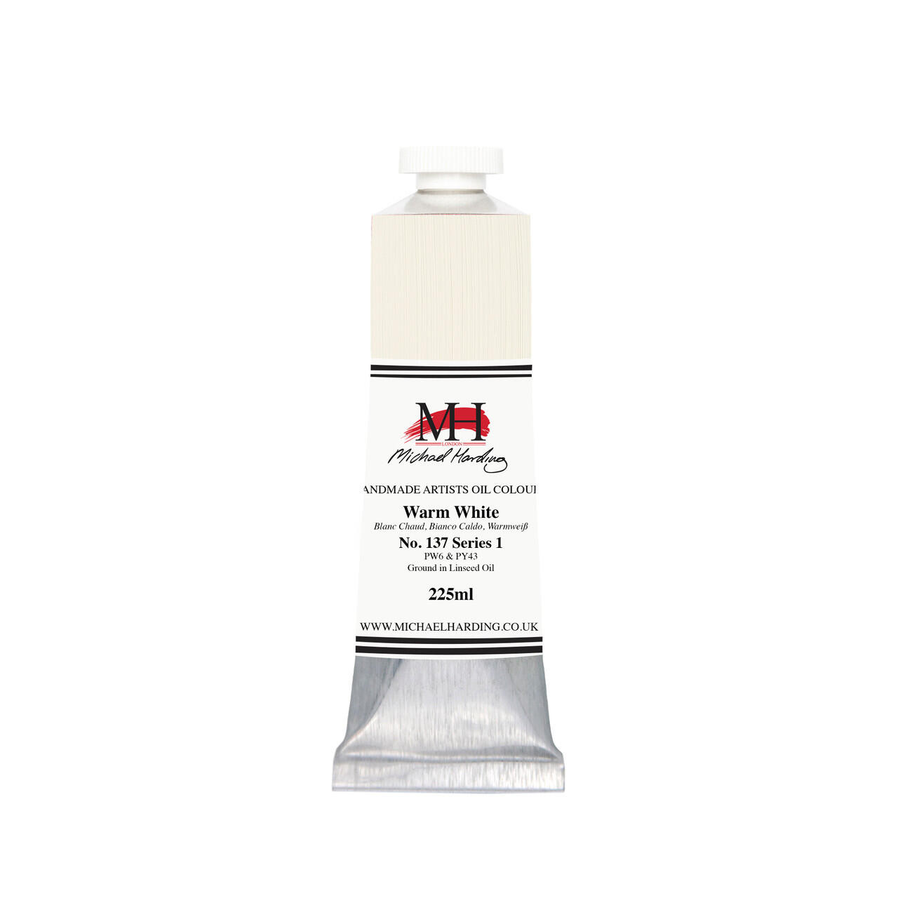 Michael Harding Oil Paint 225ml Warm White (Lead White Alternative
