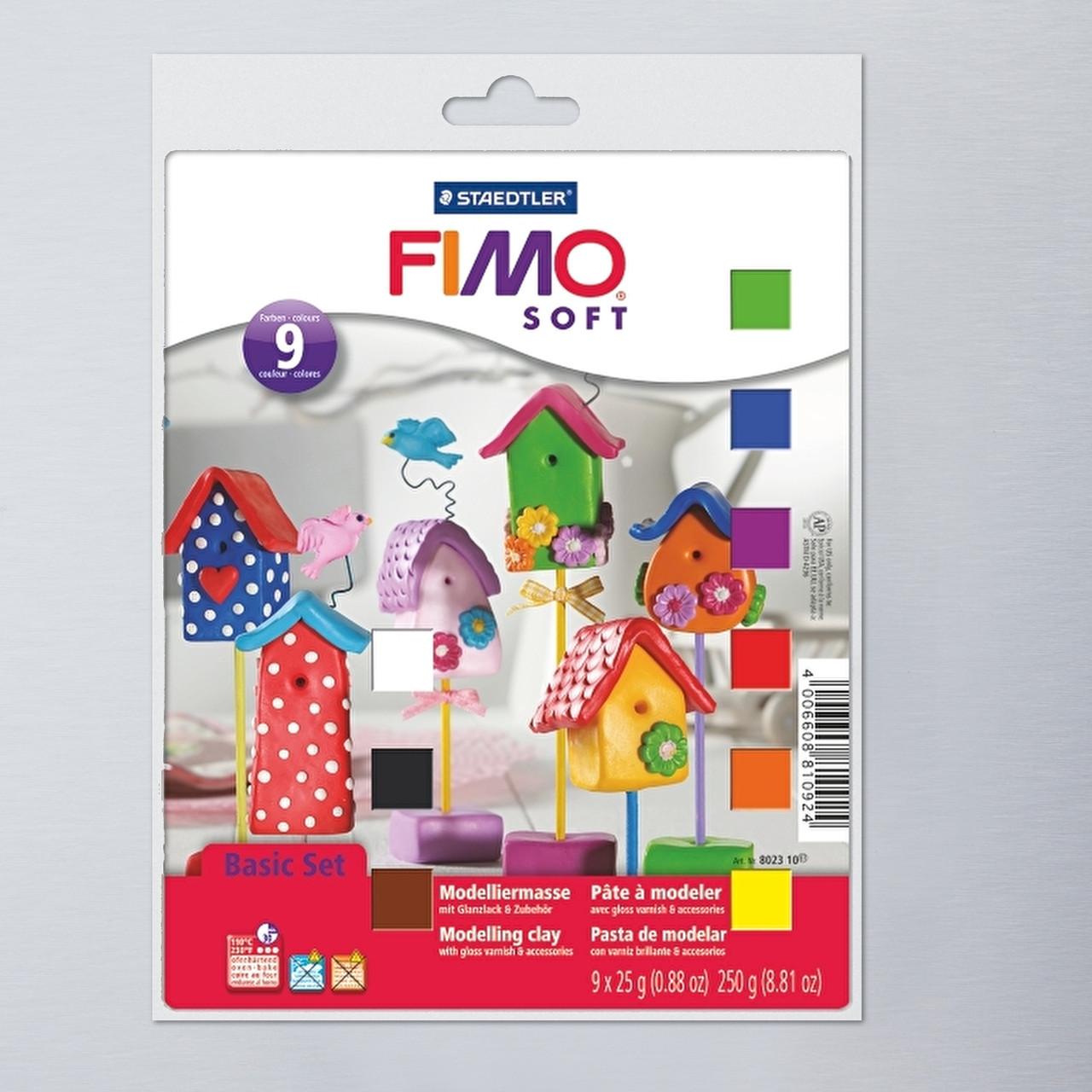Staedtler Fimo Soft Modelling Clay Half Block and Tools Set of 8