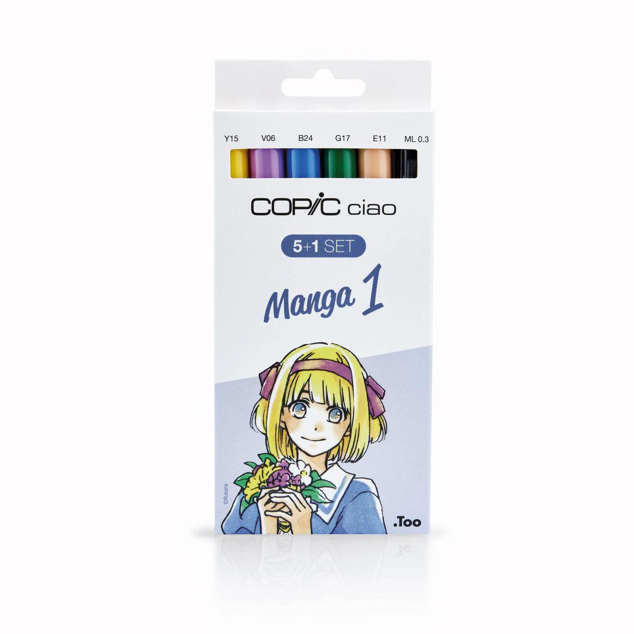 COPiC ciao 55本セット　(まとめ売りのみ) Copic Ciao Markers Manga Set 1 Pack of 6 | Cass Art