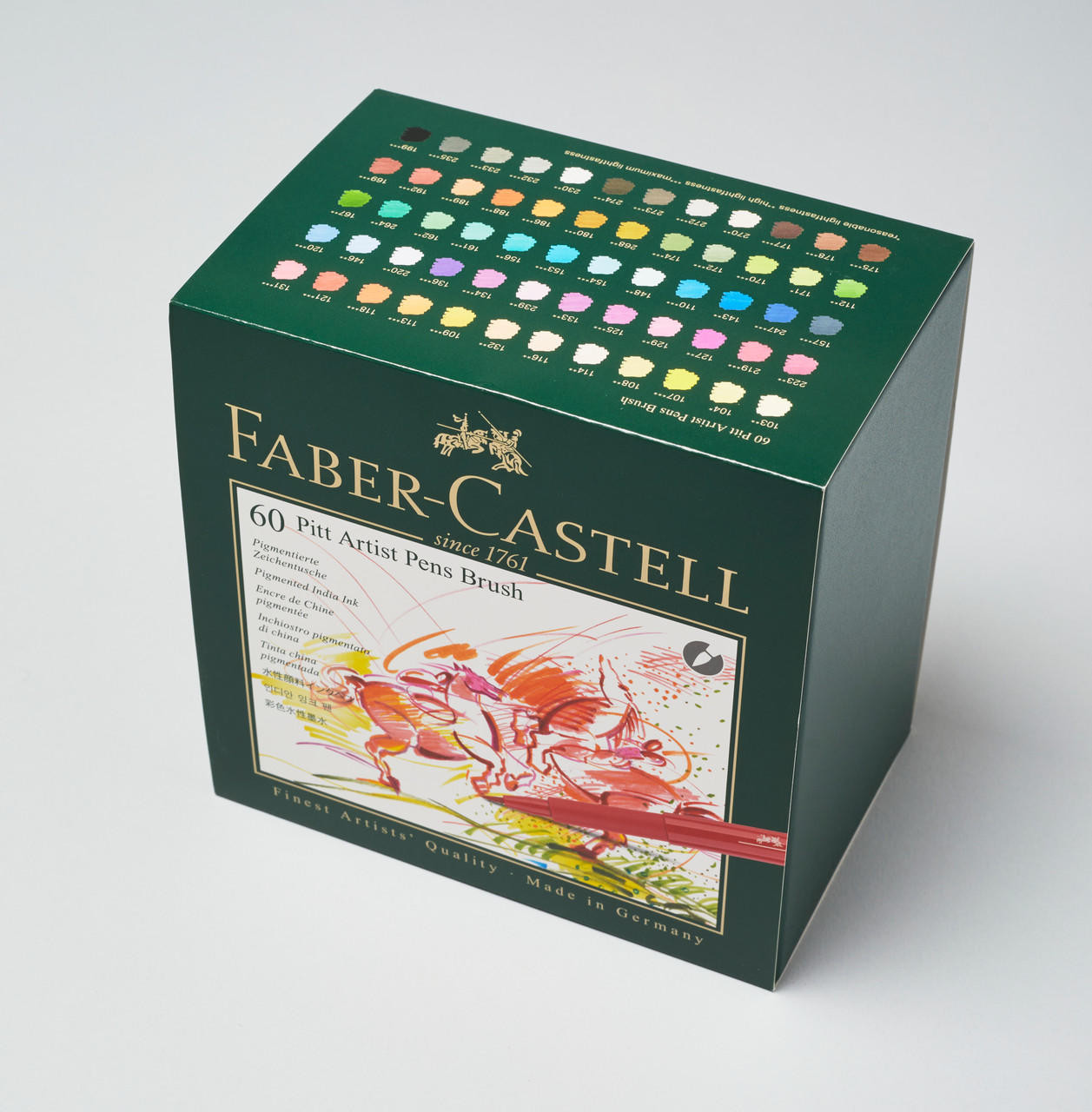 Faber-Castell India ink Pitt Artist Pen Brush studio box of 60
