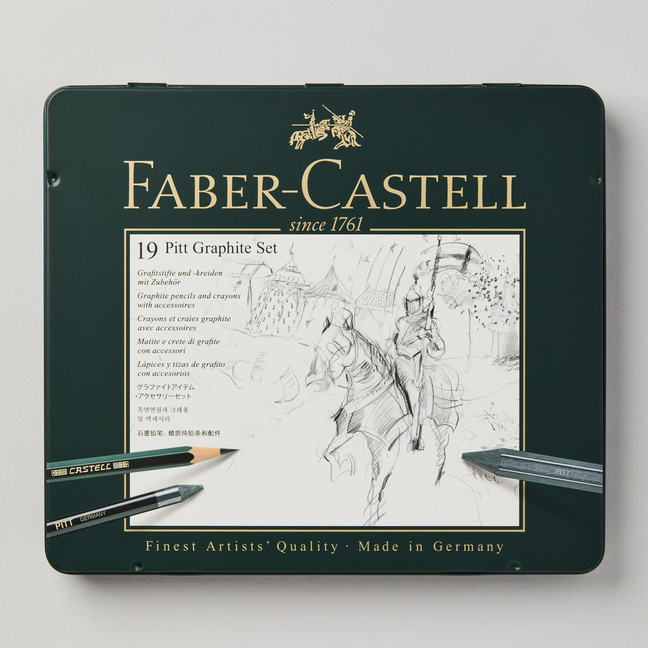 Faber Castell 鉛筆セット 1950s ビンテージ Faber-Castell Pitt Monochrome Graphite Set Medium Set of 19 | Cass Art