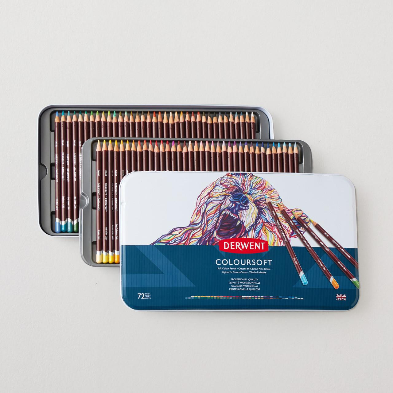 DERWENT COLOURS Soft 72色セット(専用) Amazon.com : Derwent Colorsoft Pencils, 4mm Core, Metal Tin
