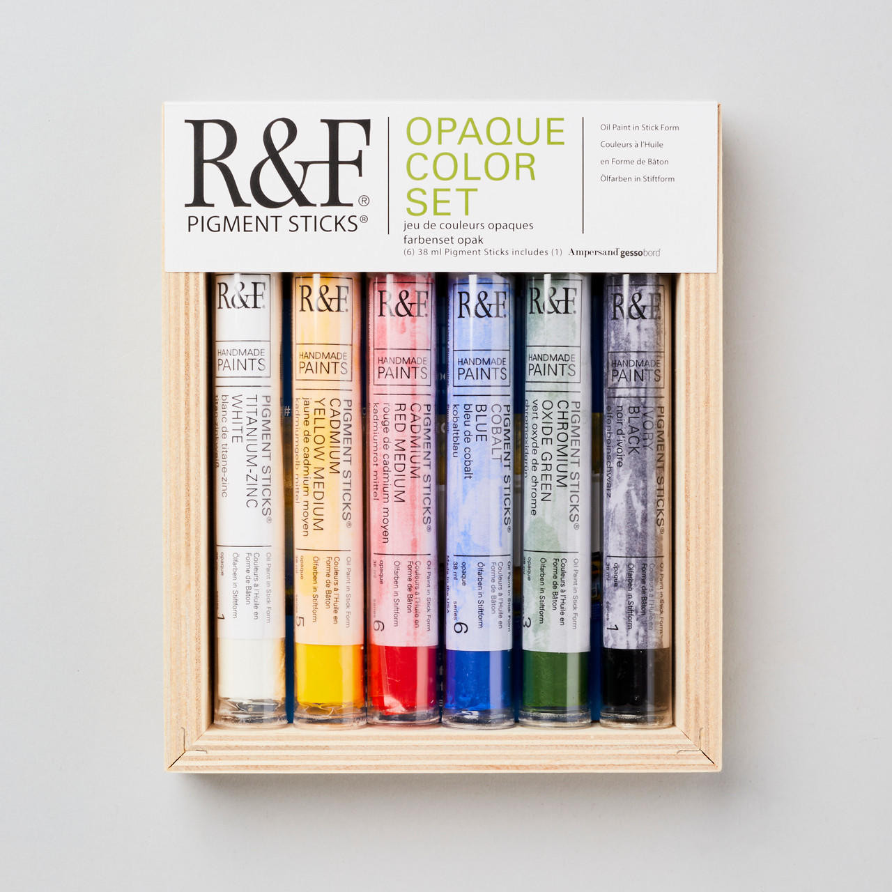 R&F Pigment Sticks, 38ml, Cadmium Orange by R&F Pigment Sticks R\u0026F Pigment Stick - Cadmium Green Pale, 38 ml stick R\u0026F Pigment
