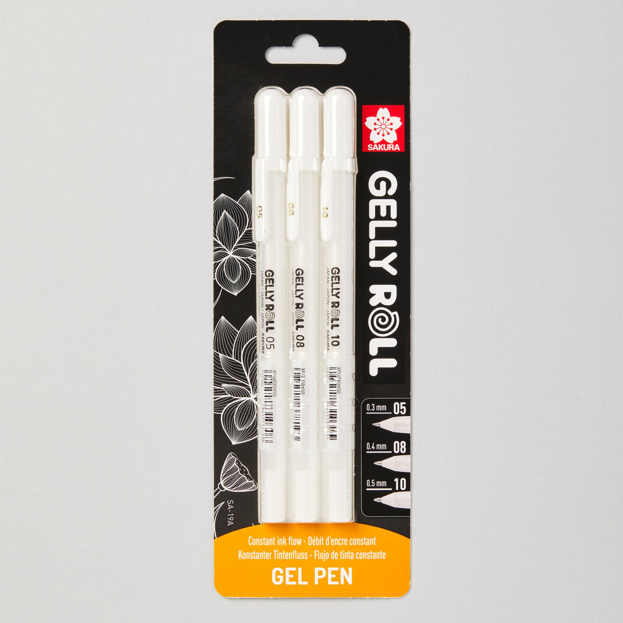 Jelly Roll Sakura Gelly Roll White Gel Pens Sakura Gelly Roll Gel Pen  Classic White Mixed Set Of Cass Art