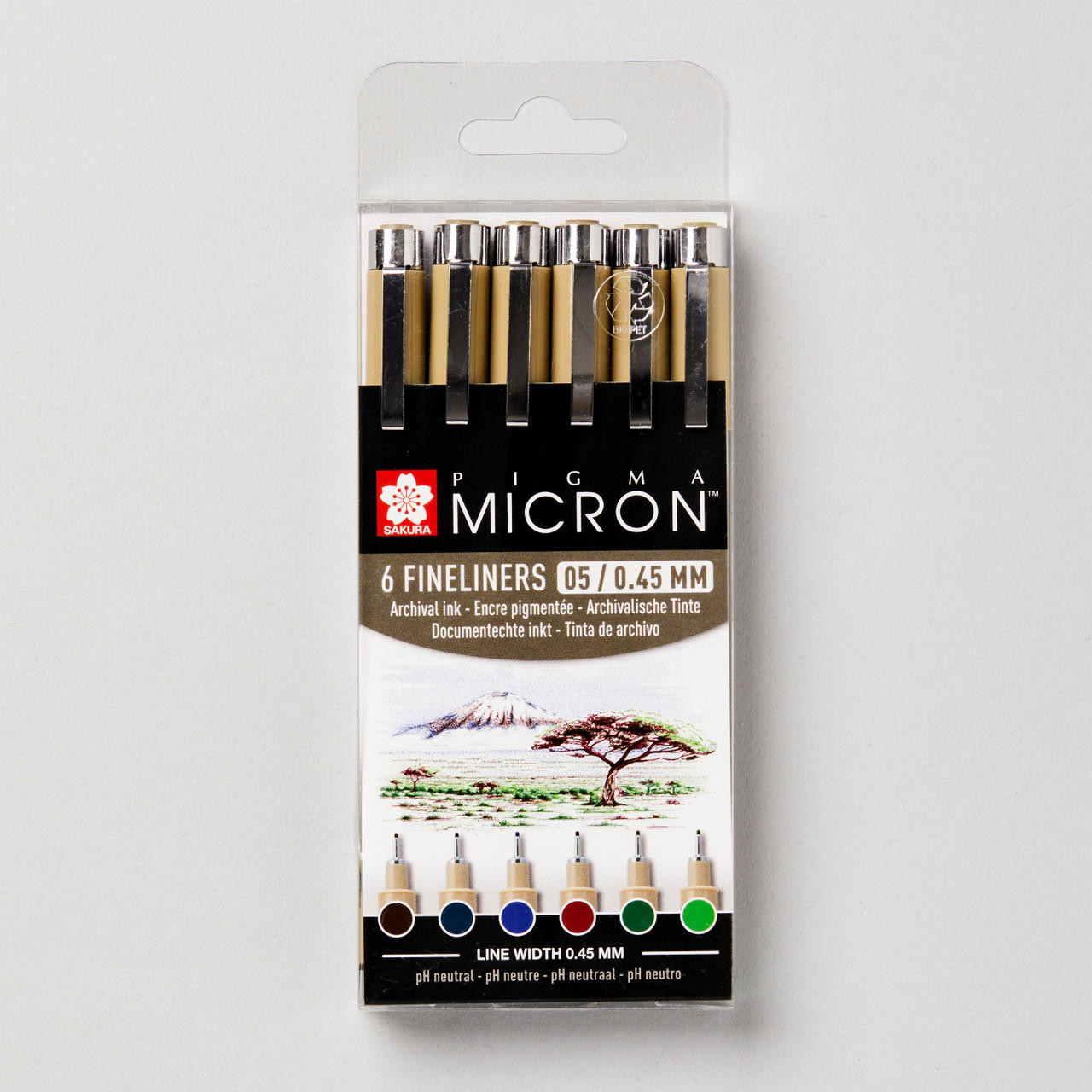 Sakura Pigma Micron Fineliner Pens 05 Assorted Earth
