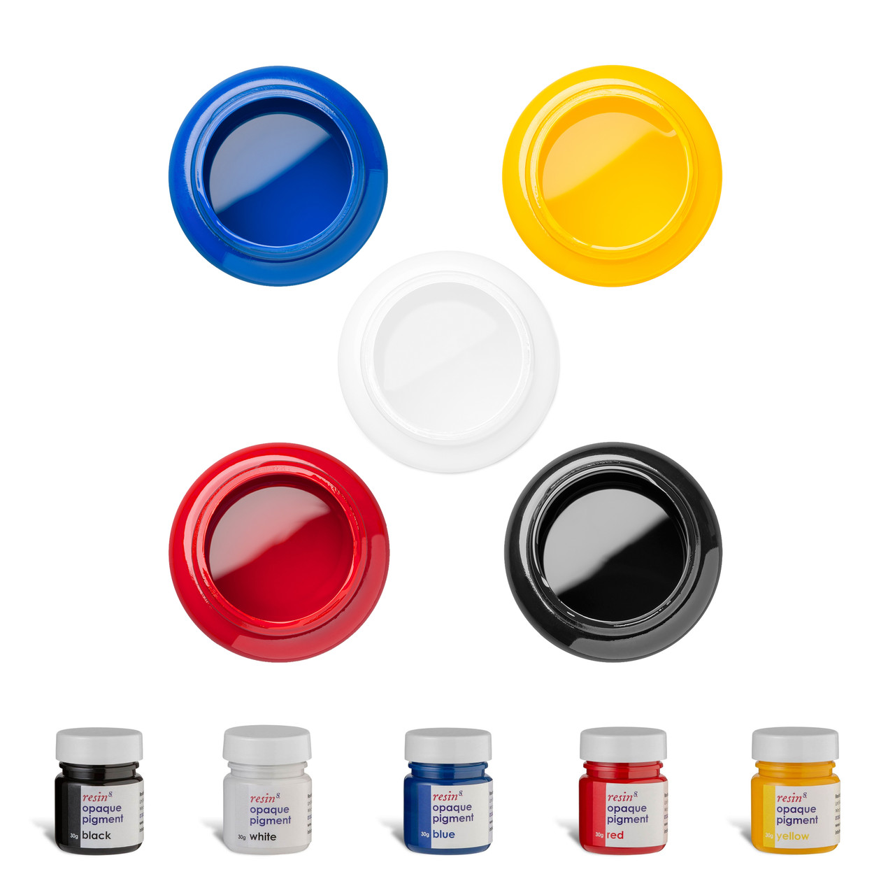 Resin8 Essential Opaque Pigment Bundle for Resin Art 30g Set of 5 | Cass Art