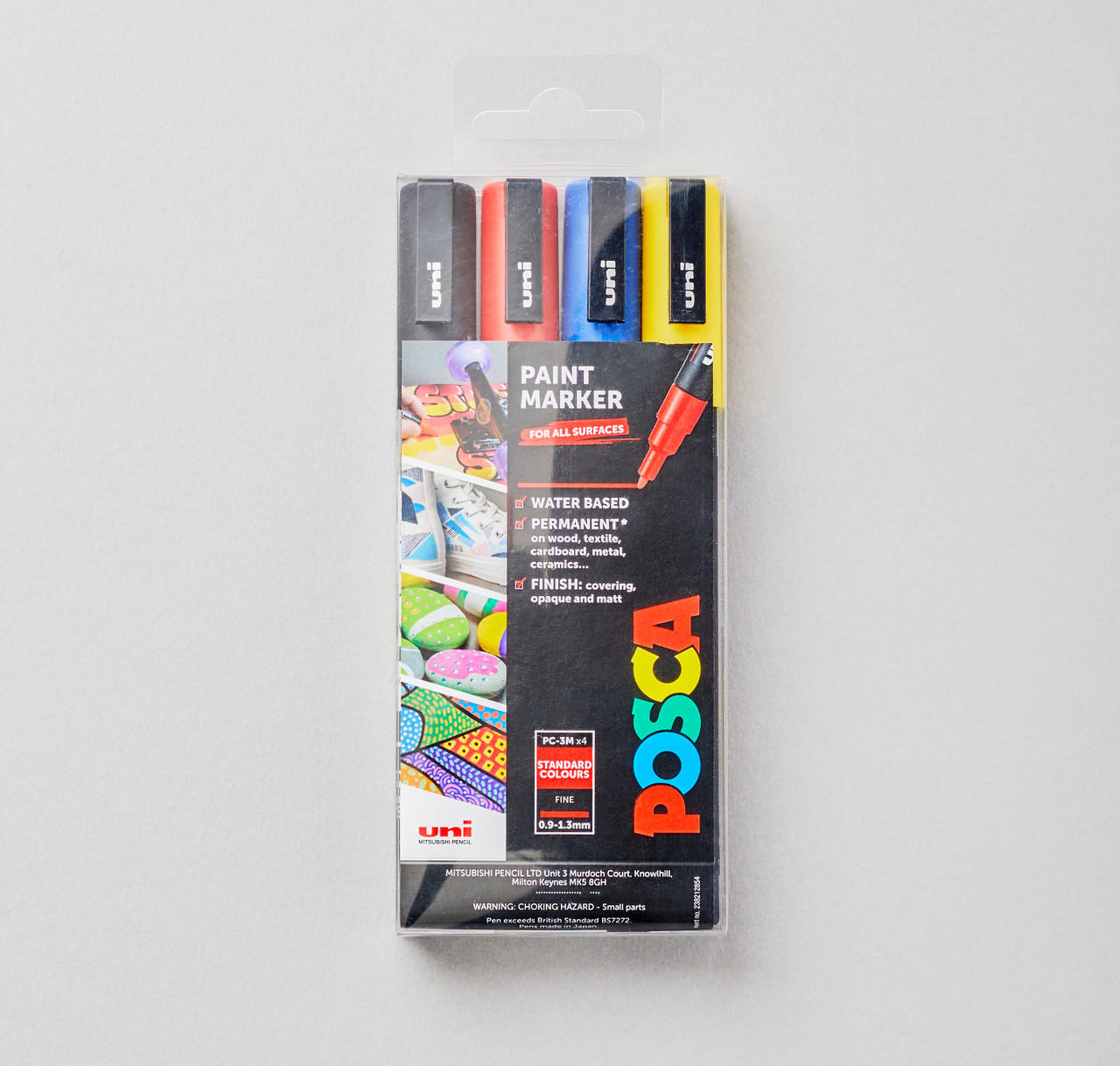 Uni POSCA PC-3M Paint Markers, Fine Point Marker Tips (0.9-1.3mm), Assorted  Ink, 8 Count