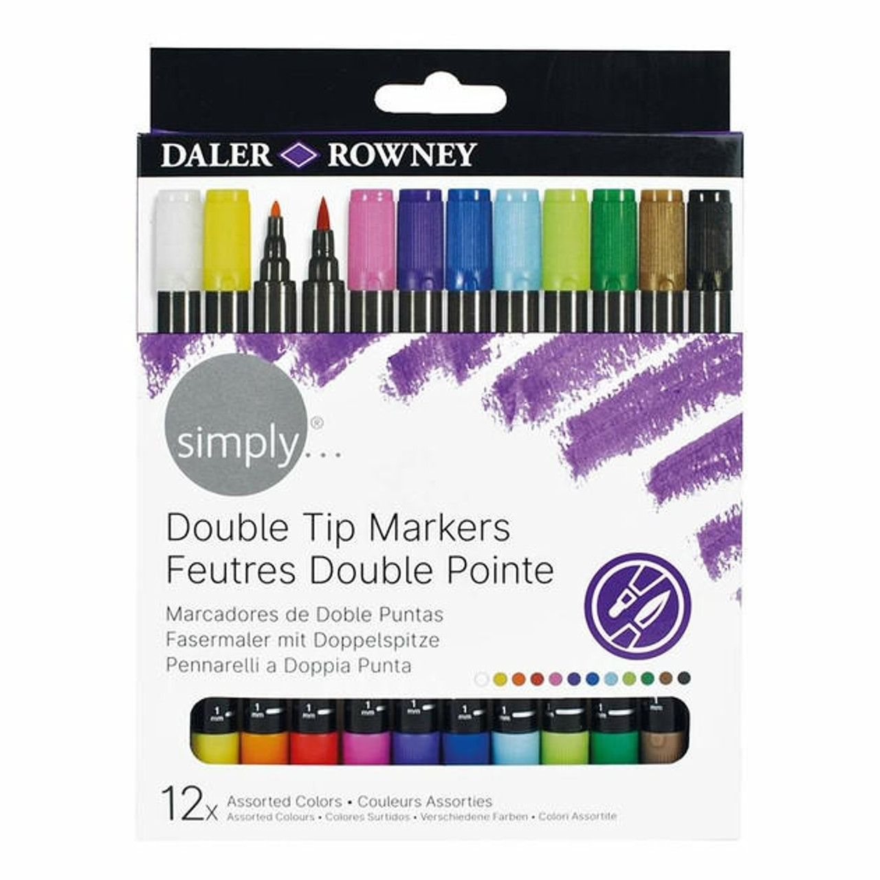 Daler Rowney Simply Dual Tip Marker Set of 12