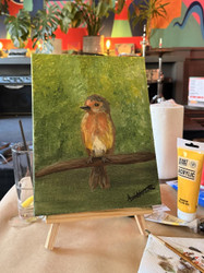ACRYLIC PAINTING WORKSHOP: PAINTING A ROBIN FOR BEGINNERS