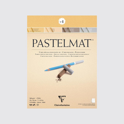 Clairefontaine Pastelmat Pad 360g 12 sheets 18 x 24cm Assorted Colours