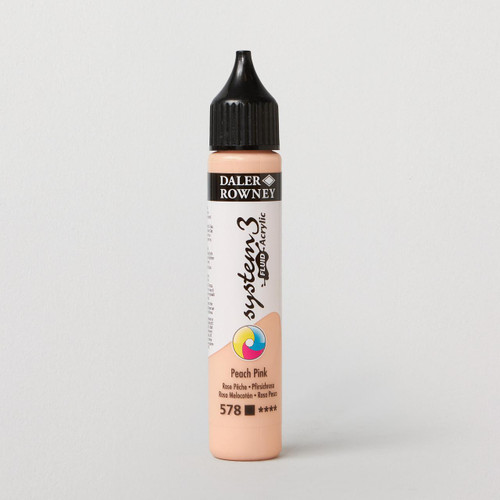  Daler Rowney System 3 Fluid Acrylic 29.5ml Peach Pink 