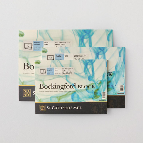  Bockingford Watercolour Paper Block Cold Pressed (NOT) 300gsm 12 Sheets 