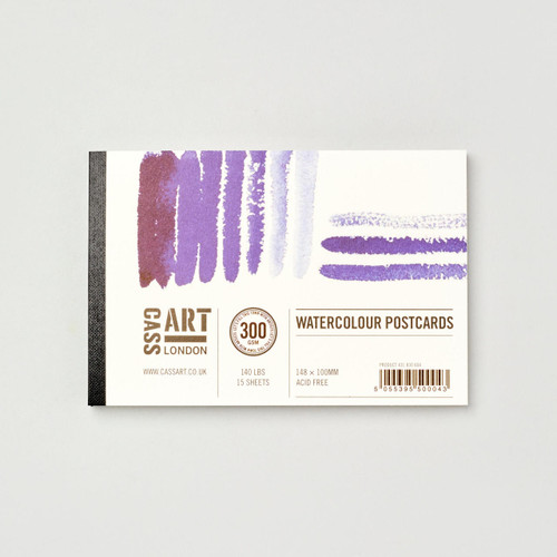  Cass Art Watercolour Postcard Pad 300gsm  Cool Blue Stripe 