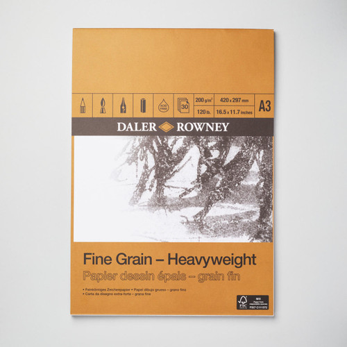  Daler Rowney Fine Grain Drawing Pad 200gsm 30 Sheets A3 