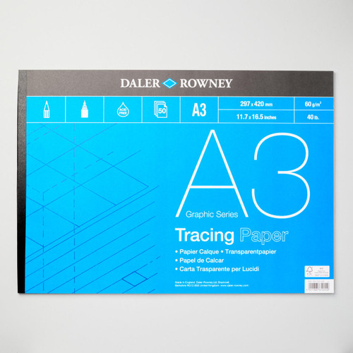  Daler Rowney Graphic Series Tracing Pad 60gsm A3 