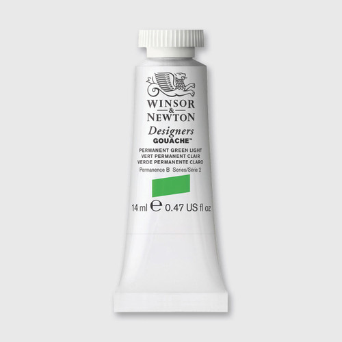  Winsor & Newton Designers Gouache 14ml Permanent Green Light 