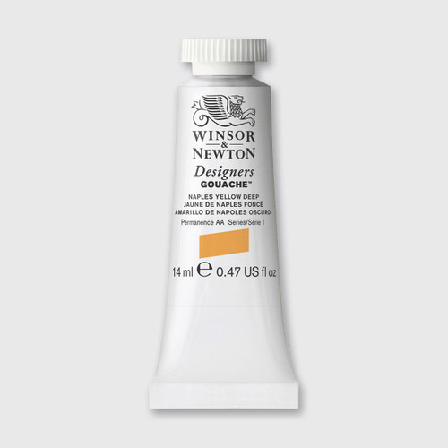  Winsor & Newton Designers Gouache 14ml Naples Yellow Deep 