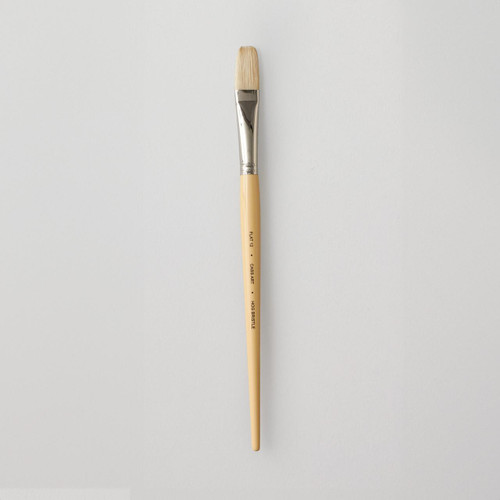  Cass Art Artists' Hog Bristle Long Handle Brush Flat Size 12 