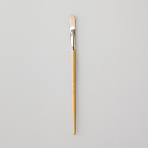  Cass Art Artists' Hog Bristle Long Handle Brush Flat Size 10 