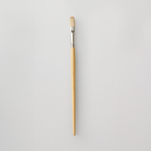  Cass Art Artists' Hog Bristle Long Handle Brush Flat Size 8 